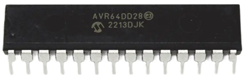 AVR64DD28 in a DIP Package is One of the Modern 8-Bit AVR Microcontrollers