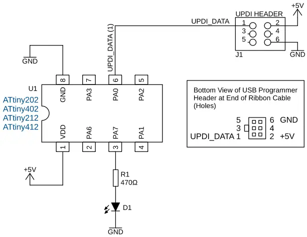 ATtiny UPDI circuit