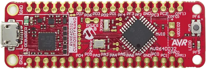 AVR64DD32 Curiosity Nano evaluation board