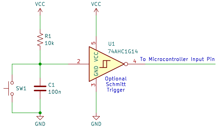 Simple switch debounce circuit
